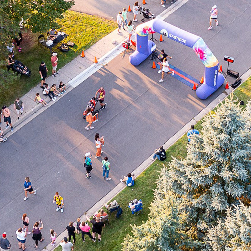 arial view of run