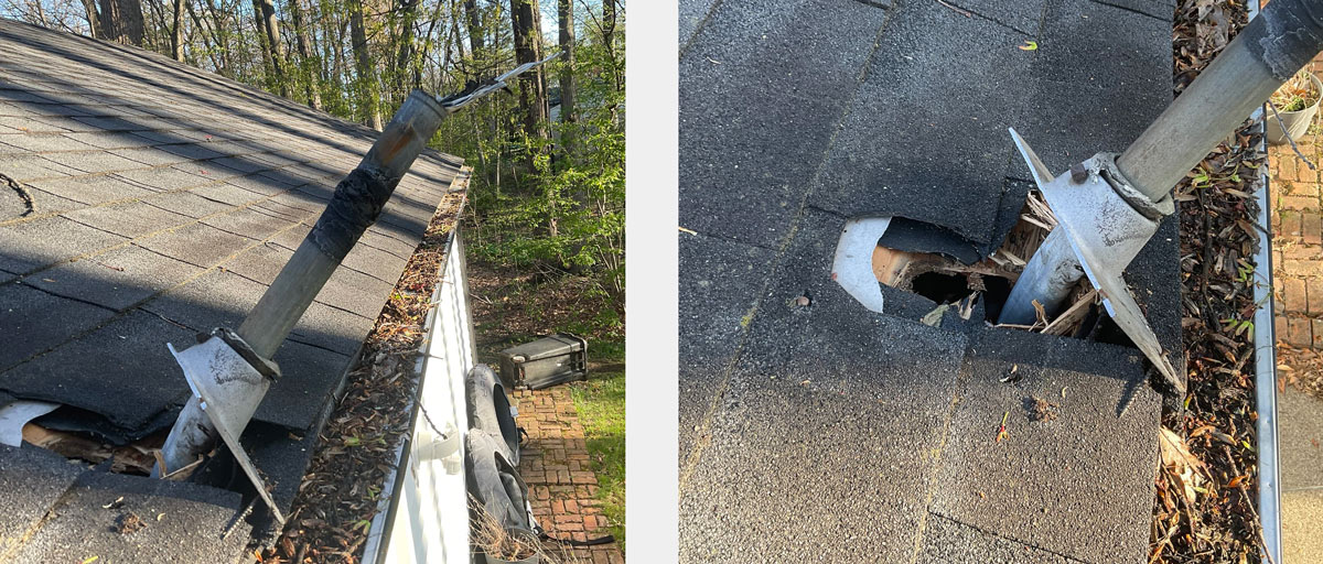 broken weatherhead
