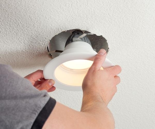 LED ceiling install